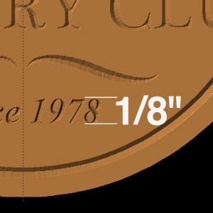 Centerline text can carve small