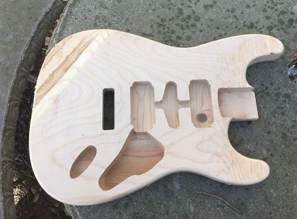 Student Strat in plywood