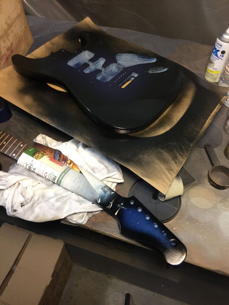 guitar body and neck painting