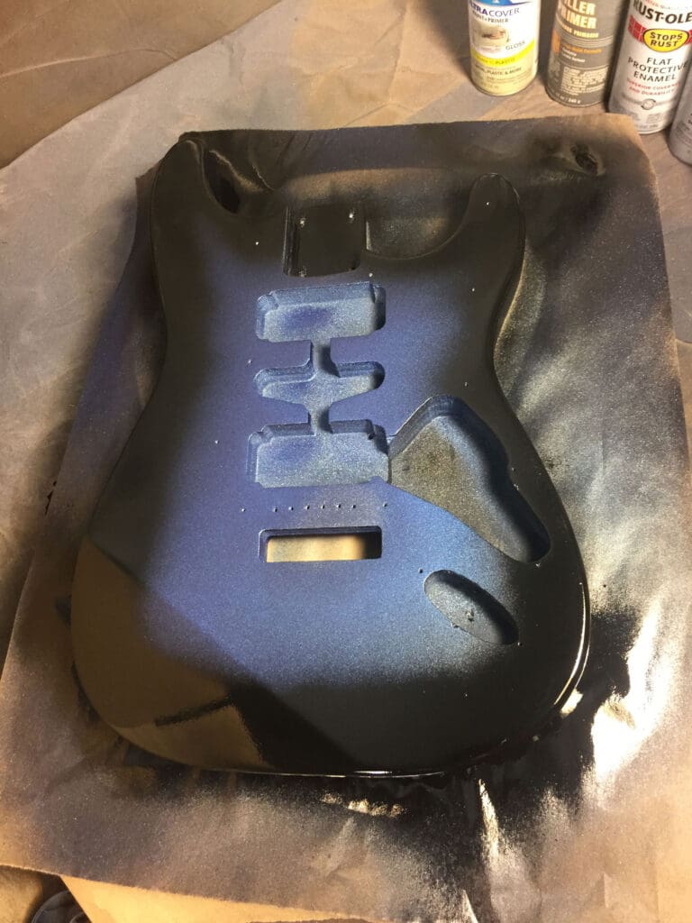 guitar sparkle burst paint