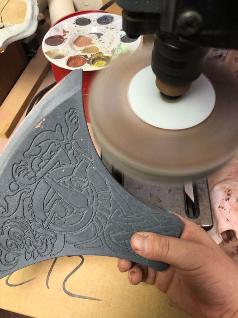 sanding mops axe head