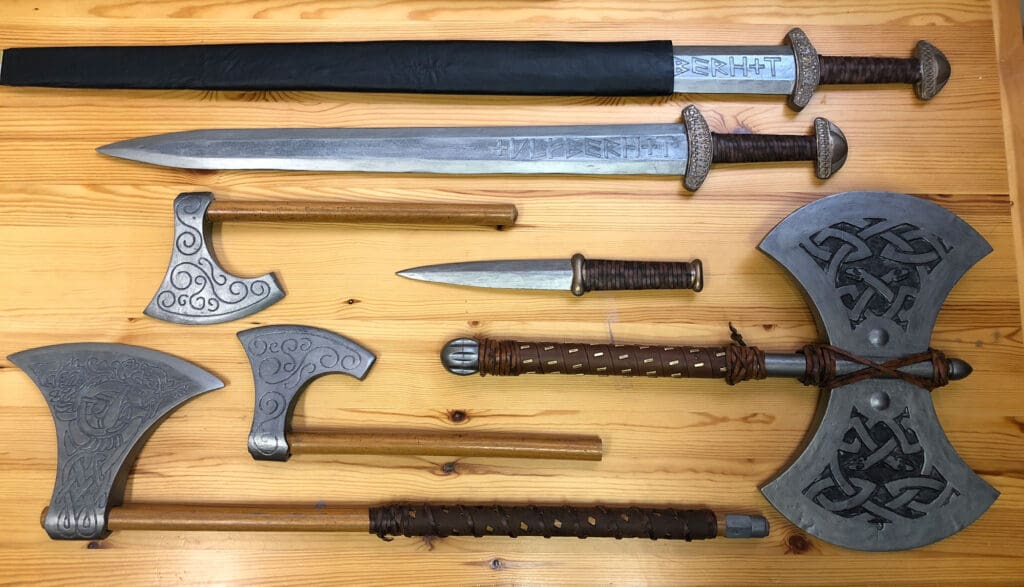 CarveWright carved viking weapons