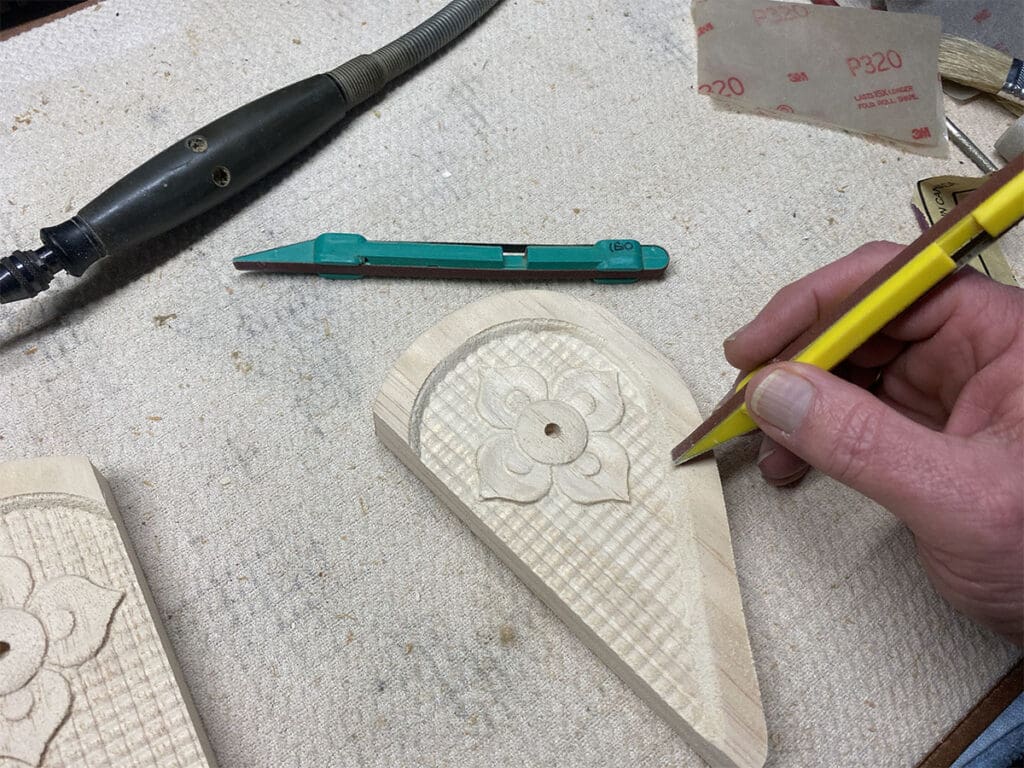 heart frame project sanding