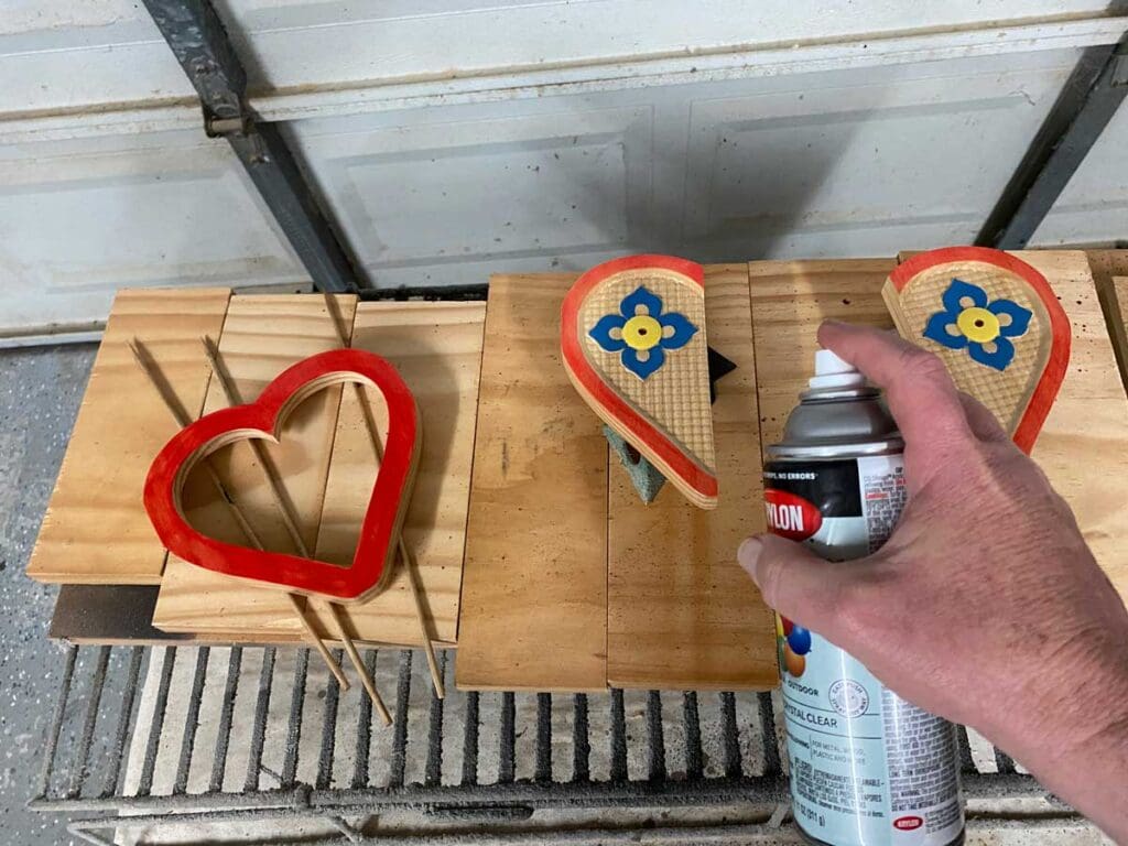 heart frame project clear coat