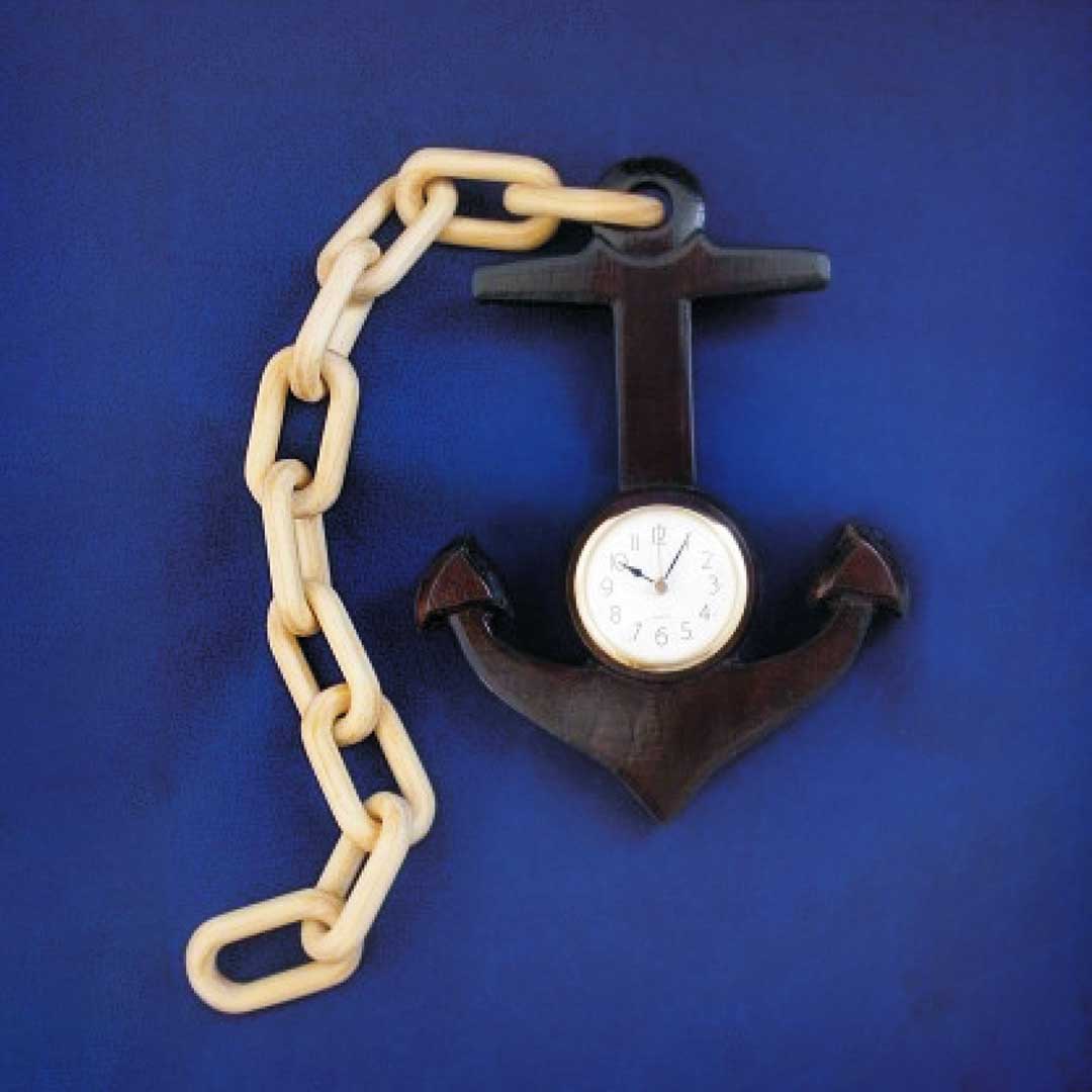 Anchor Clock and Wooden Chain
