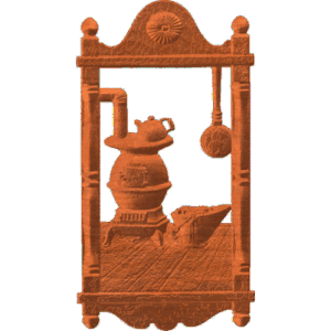 Pot Belly Stove Frame 01 RNB