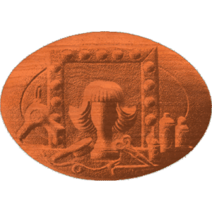 Beautician Equipment On Oval - 1