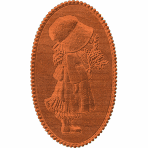 Girl In Dress And Sun Bonnet - 2