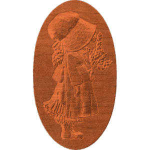 Girl In Dress And Sun Bonnet - 3