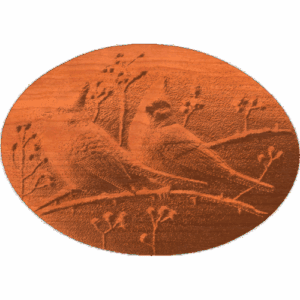 Cardinal Pair on Oval