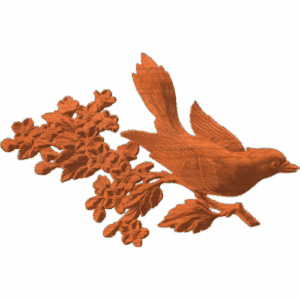 Bird On Flowering Branch - 1