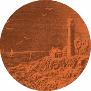 Lighthouse On Concave Disc - 2