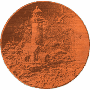 Lighthouse Scene - On Concave Disc - 6