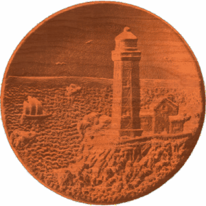Lighthouse Scene On Concave Disc - 16