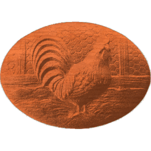 Rooster on Oval