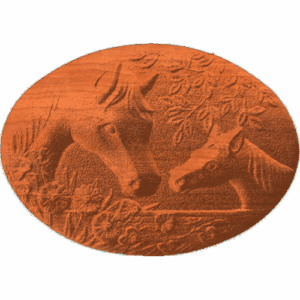 Mare and Colt on Oval