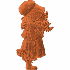 Girl In Dress And Sun Bonnet - 4