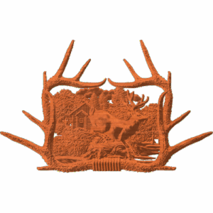 DEER IN ANTLER FRAME