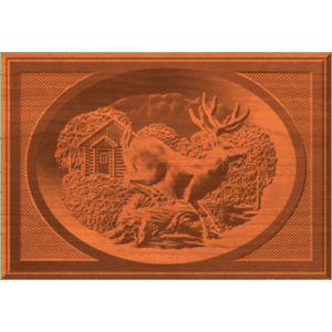DEER IN FANCY FRAME