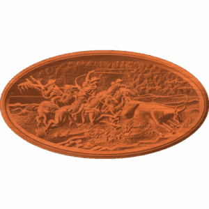 Cowboy Wrangler Pattern Oval