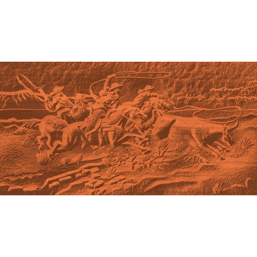 Cowboy Wrangler Pattern Rectangle