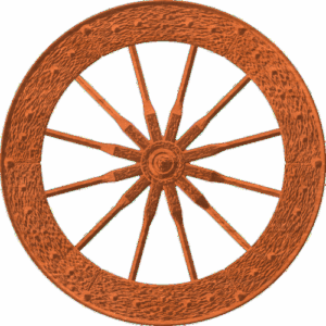 Old wagon wheel