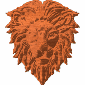 Lion head bust