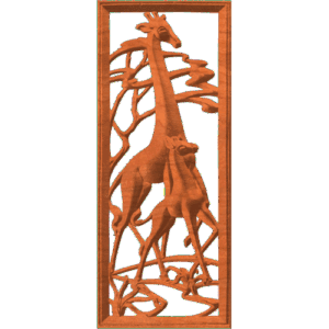 Giraffes With Border