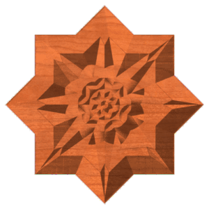 an 8 point rosette star