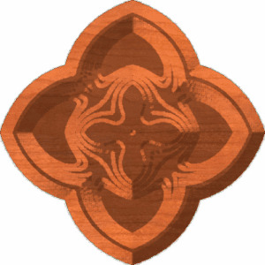 Gothic clover rosette 01 A 