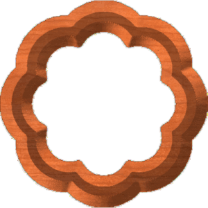 Flower Frame, Border, or Rosette 001 A 