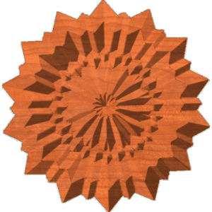 Faceted Daisy Rosette or Centerpiece  001 A 