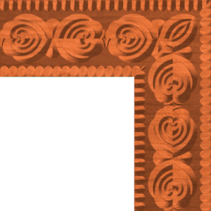 Neoclassic Antique Heart Rose Trim or Moulding Corner 001 A 