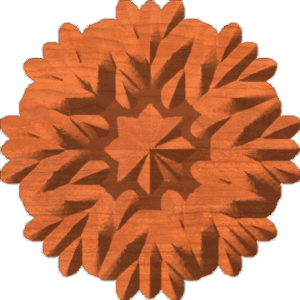 Budding Rose Star Rosette 004 A