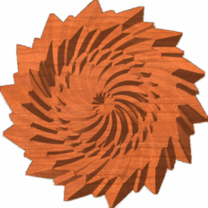 Faceted Daisy Diamond Spiral Rosette 003 A 