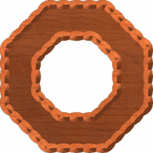 Beaded Octagon Frame Blank 015 A