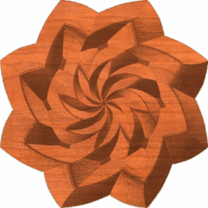 Spiral Star Centerpiece or Rosette 009 A 