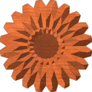 Beveled Daisy Rosette 007 A