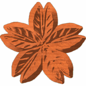 Hand Carved Leaf Rosette