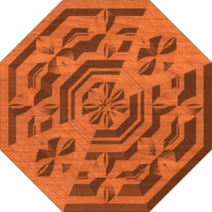 Octagonal Neo-Victorian Centerpiece,Tile, or Panel 003