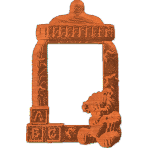 Teddy Bear Block Bottle Frame