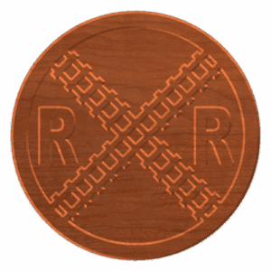 RAILROAD TRACKS CROSSING SIGN