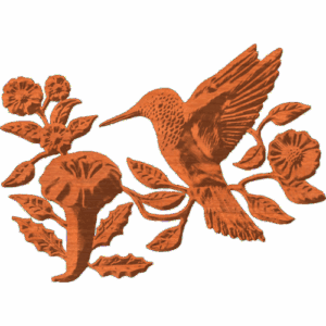 Hummingbird, North American, on a Trumpet Vine