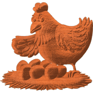 Chicken With Eggs Pattern