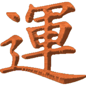 Chinese Oriental Calligraphy The Word Luck