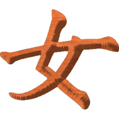 Chinese Oriental Calligraphy The Word Woman