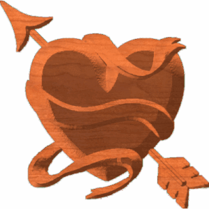 Heart Arrow Ribbon Pattern