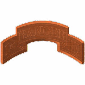 Military-1st Ranger BN Shoulder Scroll