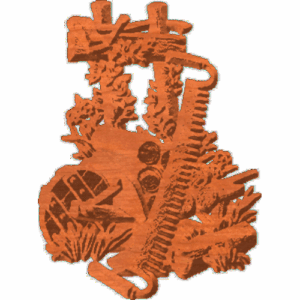 Old Country Load of Wood and Bucksaw