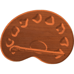 Paint Palette and Brush